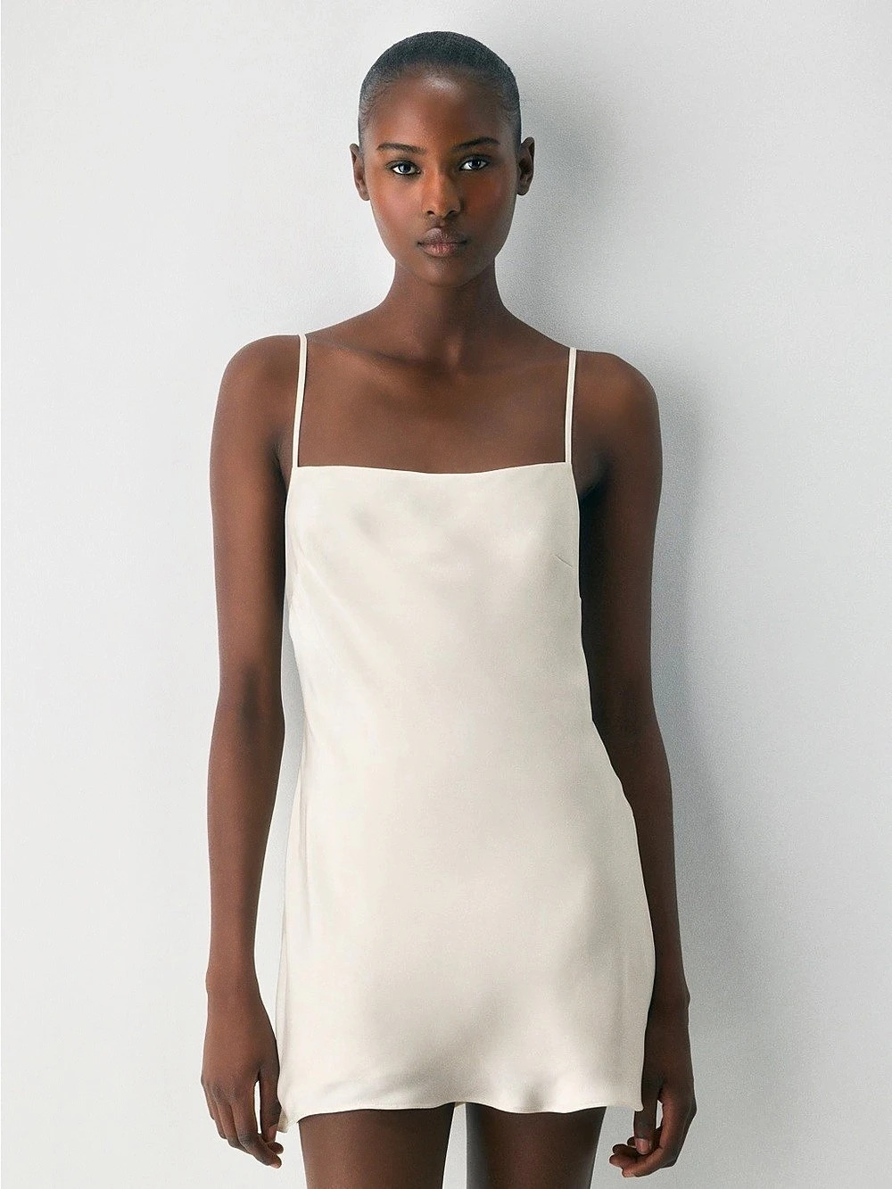Wilfred confession Slip Mini Dress Cream Mini Size Small